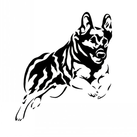 Тату немецкая овчарка эскиз