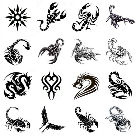 Тату Скорпион маленький эскизы