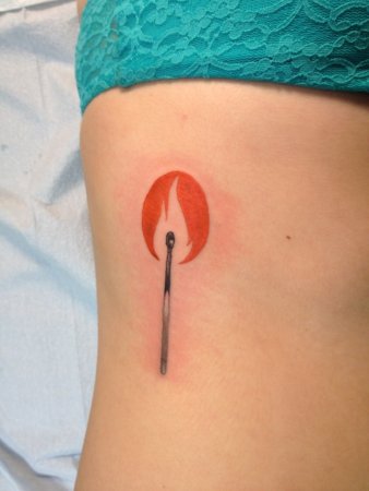 Горящая спичка эскиз