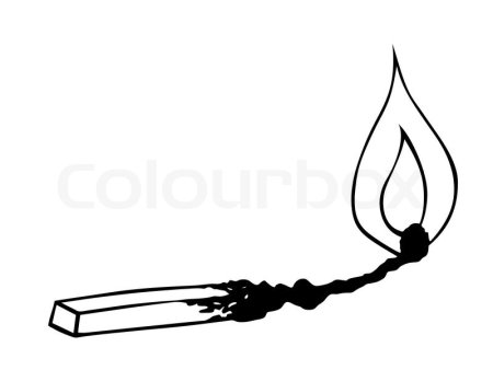 Спичка тату эскиз