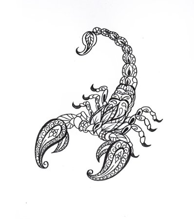 Скорпион тату эскиз