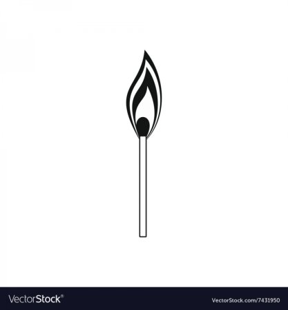 Тату горящая спичка