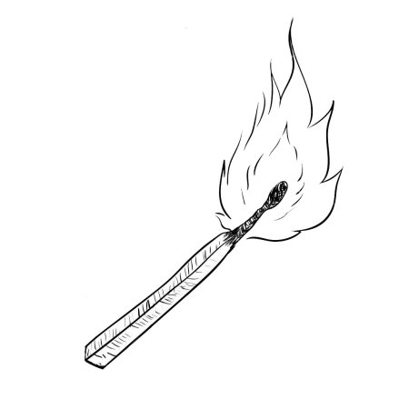 Тату спичка