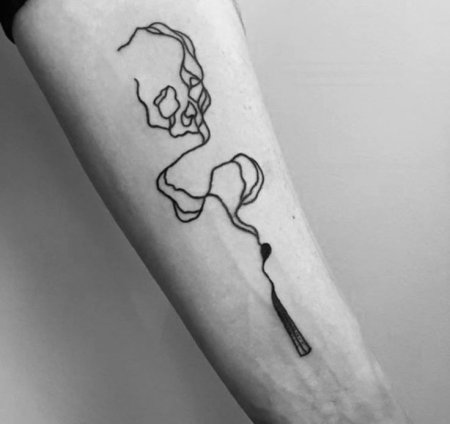 Спичка тату чб