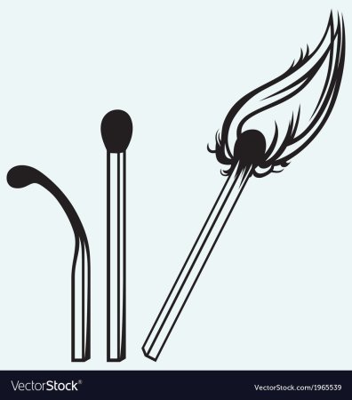 Тату спичка