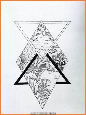 Тату эскизы треугольник