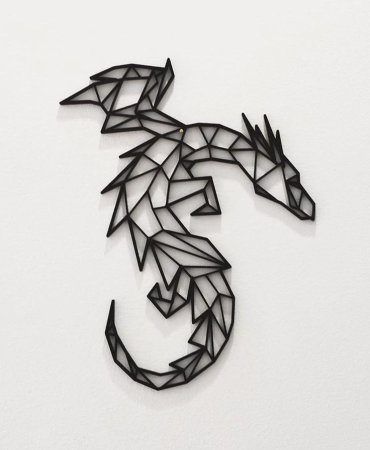 Дракон из геометрических фигур