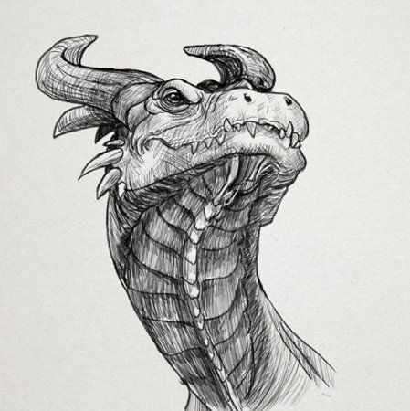 Голова дракона тату эскиз