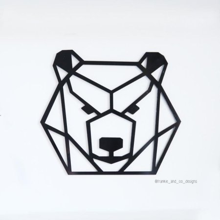 Геометрическая голова медведя