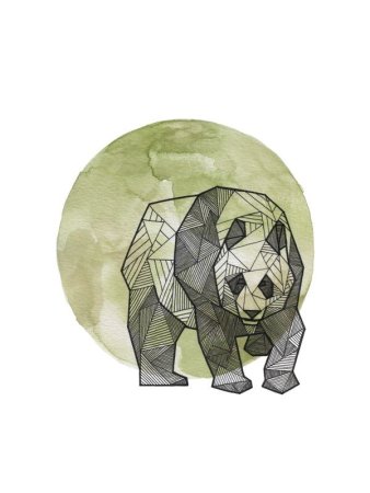 Геометрические животные медведь