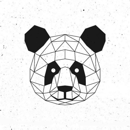 Геометрический медведь тату