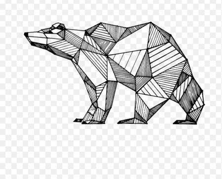 Тату Лев в стиле дотворк