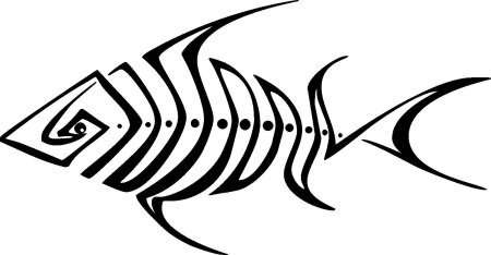 Скелет рыбы рисунки тату (50 фото)