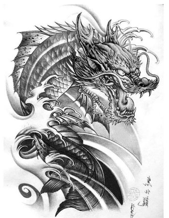 Тату дракон
