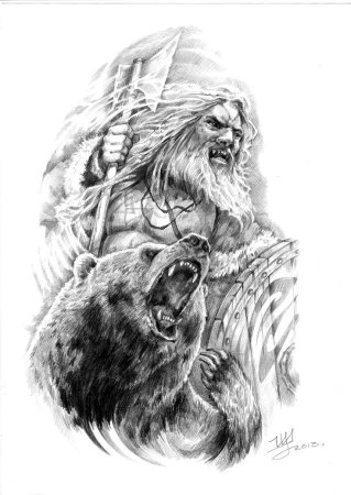 Велес Бог славян тату медведь