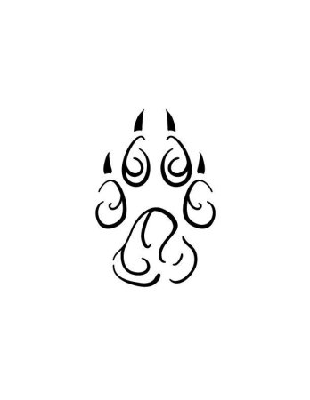 Тату лапа волка эскизы