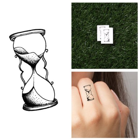 Мини тату песочные часы