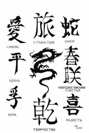 Татуировка с иероглифом - особенности и их значение