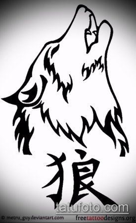 Тату волк воет на луну эскизы