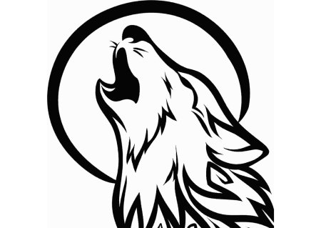 Волк воет на луну эскиз