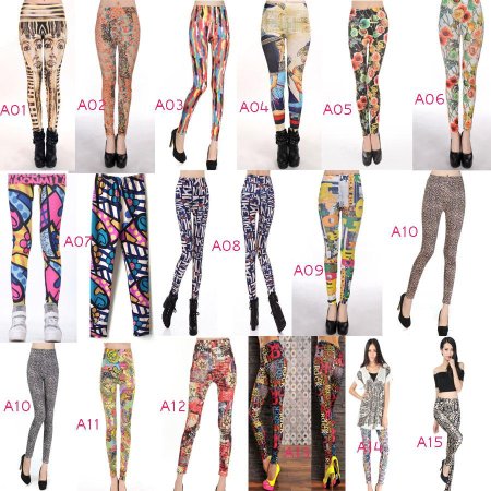 Леггинсы с рисунком ног