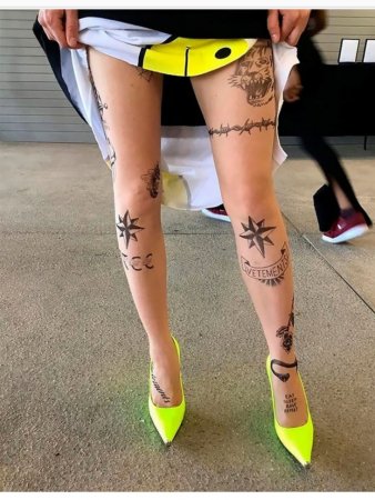 Колготки с тату