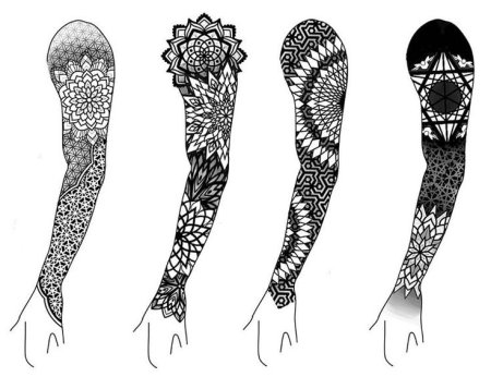 Тату трайбл на руку мужские эскизы