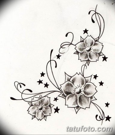 Эскизы цветов для тату