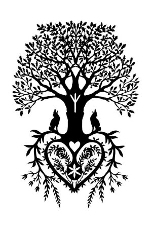 Дерево тату эскиз