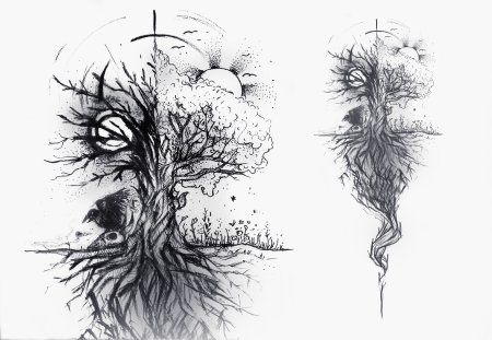 Ильдрасиль дерево тату