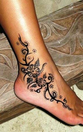 Тату на стопе узоры