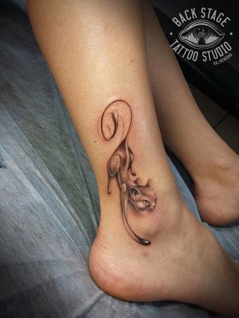 Тату на лодыжке для девушек