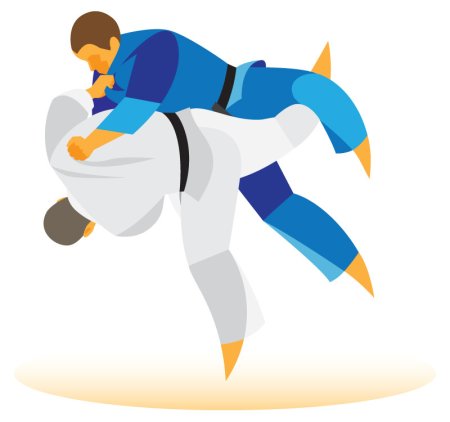 Борьба дзюдо вектор
