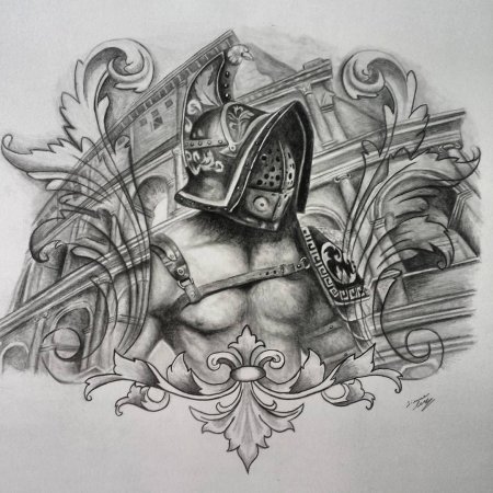 Гладиатор Колизей эскиз