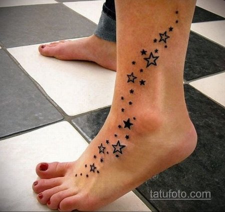 Тату на ноге для девушек на лодыжке