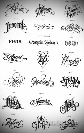 Эскизы тату для девушек на руку с именами