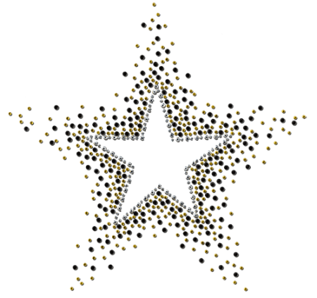 Трафарет звезды из страз