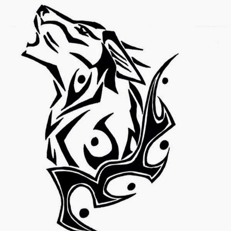 Волк трайбл эскиз