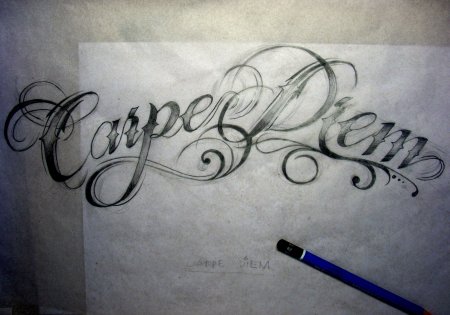 Carpe Diem тату эскиз