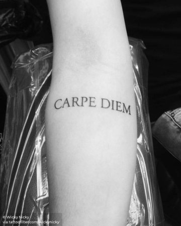 Carpe Diem эскиз Татуировки