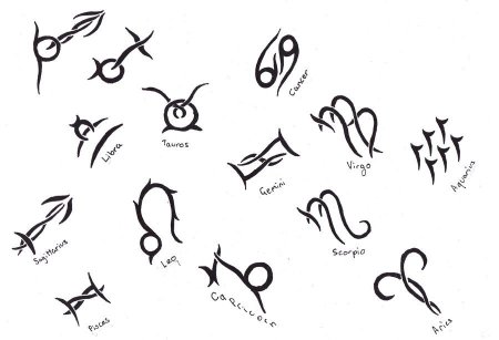 Татушки маленькие знаки зодиака