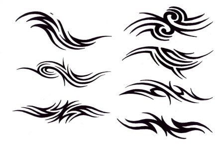 Тату узоры в стиле трайбл