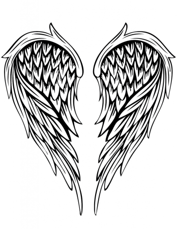 Крылья тату эскиз