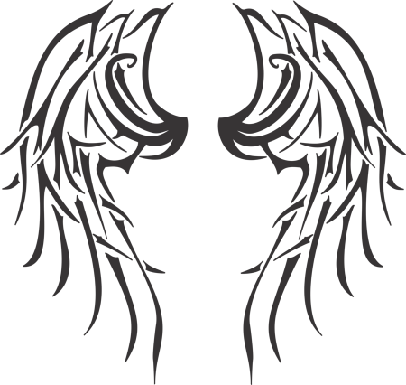 Крылья ангела и демона эскиз