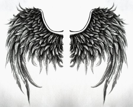 Крылья тату эскиз
