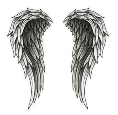 Крылья ангела тату эскиз