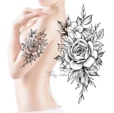 Тату на плече для девушек эскизы