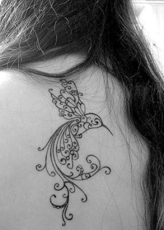 Узор на шее для девушек