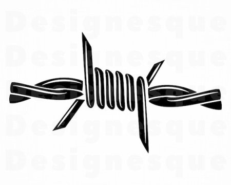 Колючая проволока трафарет