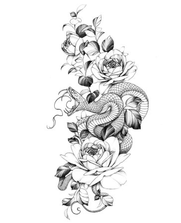 Эскизы тату цветы